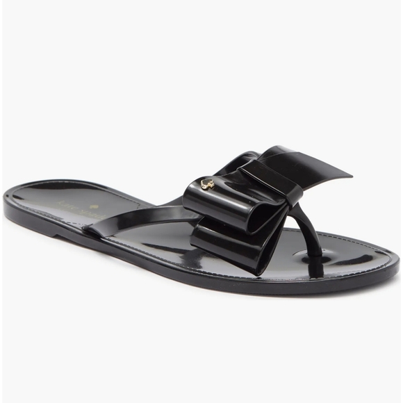 Kate Spade Black Bow Sandals - Picture 1 of 2